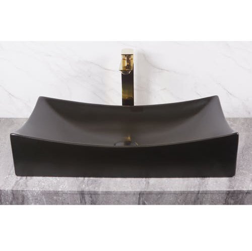 무광 블랙 직사각 탑볼 세면대