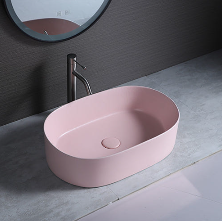 양타원 무광 컬러 탑볼 세면대