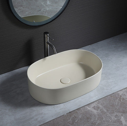 양타원 무광 컬러 탑볼 세면대