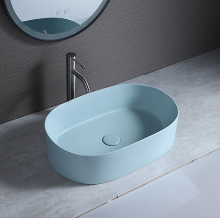 양타원 무광 컬러 탑볼 세면대