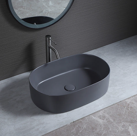양타원 무광 컬러 탑볼 세면대