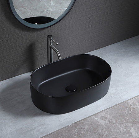 양타원 무광 컬러 탑볼 세면대