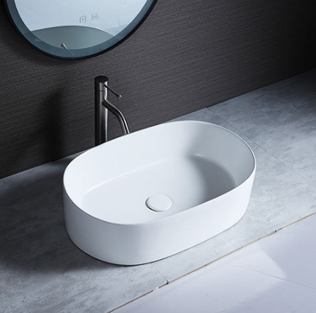 양타원 무광 컬러 탑볼 세면대