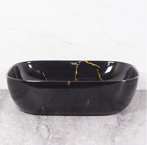 마블 유광 블랙 탑볼 세면대