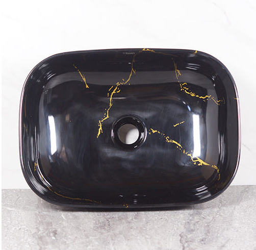 마블 유광 블랙 탑볼 세면대