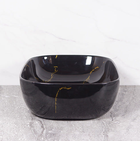 마블 유광 블랙 탑볼 세면대