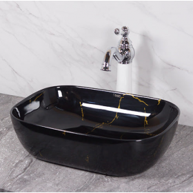 마블 유광 블랙 탑볼 세면대