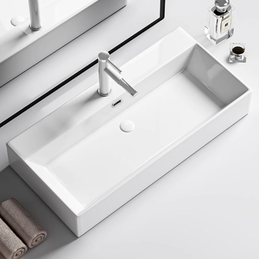 ST-L1098-80 대형 특대형 직사각 탑볼 탑카운터 세면대 세면기