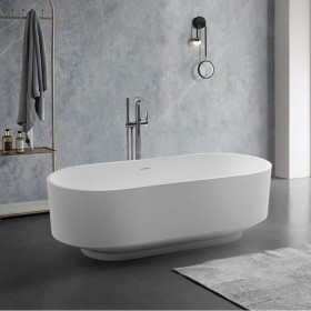 ST-BW1061 무광 화이트 인조대리석 레진 액상아크릴 이동형 이동식 프리스탠딩 욕조