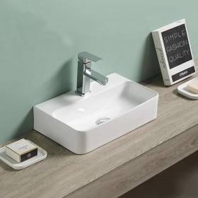 ST-L1186-450 폭좁은 얇은테두리 사각 탑볼 탑카운터 세면대 세면기