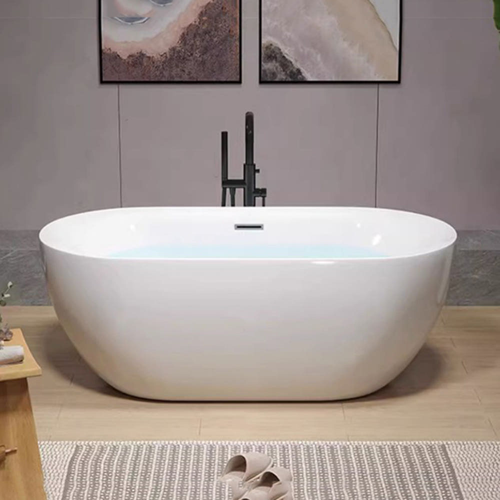 ST-NA6055 타원형 아크릴 모던 심플한 고급 이동식 이동형 프리스탠딩 욕조