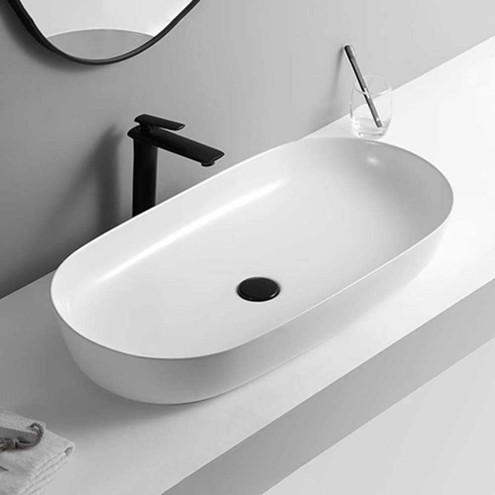 ST-L1575 화이트 특대형 대형 초대형 심플한 탑볼 탑카운타 세면대 세면기