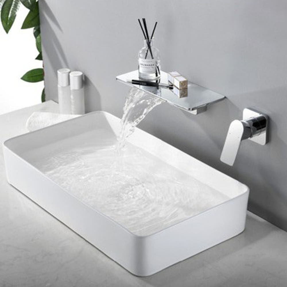 ST-1508C 유광 크롬 실버 벽매립 매립형 폭포 세면대 세면기 수전 수도꼭지