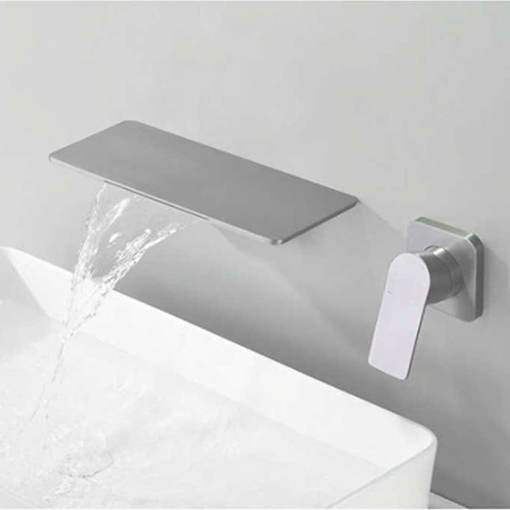 ST-1508NB 무광 니켈 벽매립 매립형 폭포 세면대 세면기 수전 수도꼭지