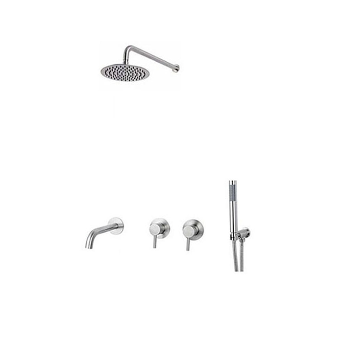 ST-1028-3NB 3기능 무광 니켈 벽매립형 매립식 욕조수전 샤워수전