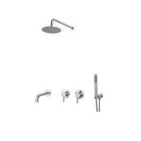 ST-1028-3NB 3기능 무광 니켈 벽매립형 매립식 욕조수전 샤워수전