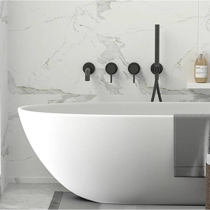 ST-1029B 무광 블랙 벽매립형 매립식 욕조수전 샤워수전