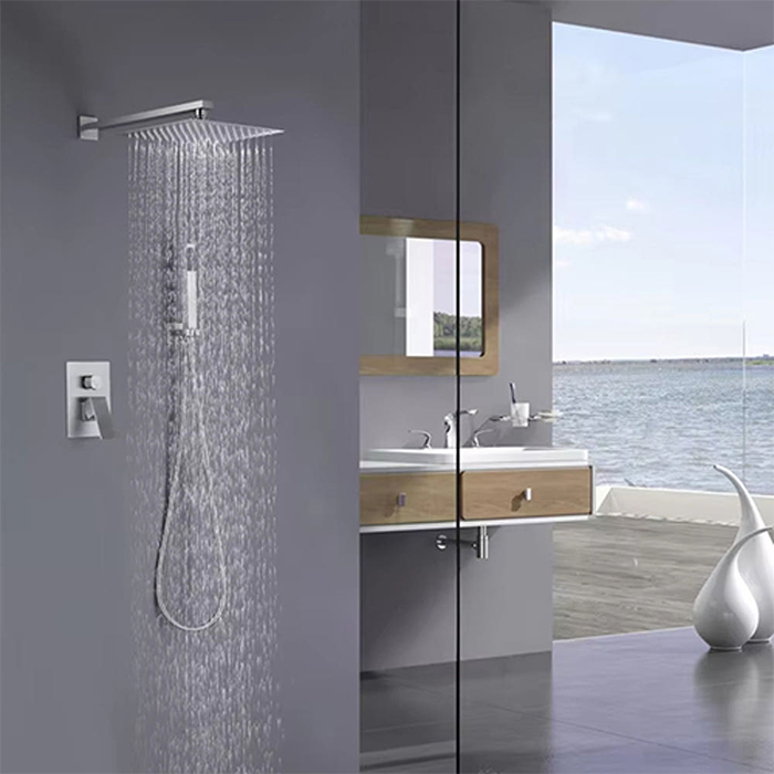 ST-2048NB 사각 무광 니켈 벽매립형 매립식 샤워기 샤워수전