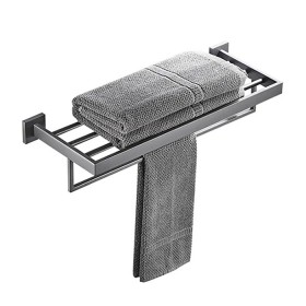 ST-A7003DG 다크그레이 건메탈 메탈그레이 스텐 2단 수건걸이 수건선반