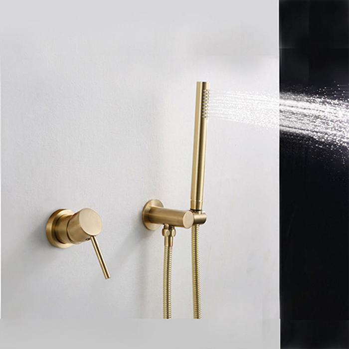 ST-1018BG 무광 골드 금색 금장 벽매립형 매립식 샤워기 샤워수전