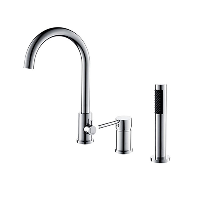 ST-03050C 유광 크롬 3홀 대붙이 데크형 욕조 샤워 수도꼭지 수전