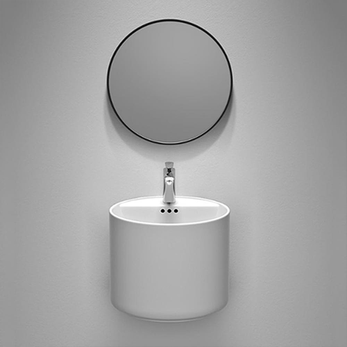 ST-L202H 원형 반다리 벽걸이 벽붙이 세면대 세면기