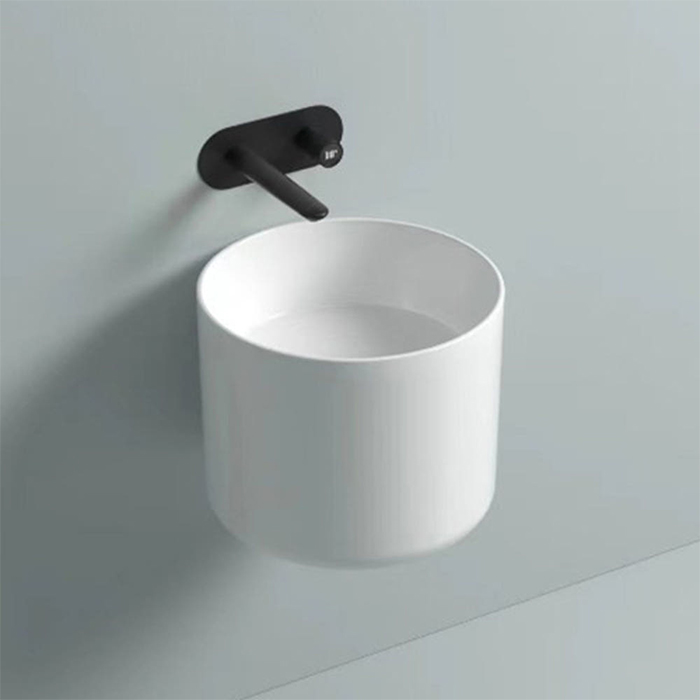 ST-L202A 원형 무타공 반다리 벽걸이 벽붙이 세면대 세면기