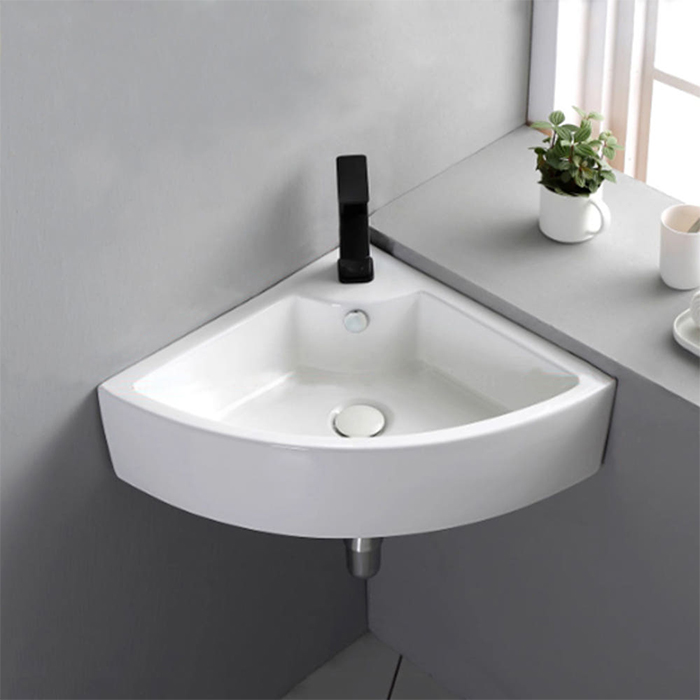 ST-L722 코너 코너형 벽붙이 벽걸이 반다리 세면기 세면대