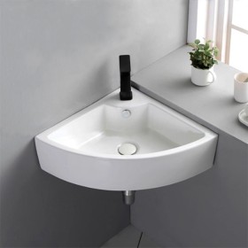 ST-L722 코너 코너형 벽붙이 벽걸이 반다리 세면기 세면대