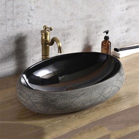 ST-L854A 타원 도자기 수제 탑카운터 탑카운타 모던 심플한 세면대 세면기