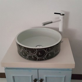 ST-L002 원형 수제 도자기 탑볼 탑카운터 탑카운타 모던 심플한 세면대 세면기