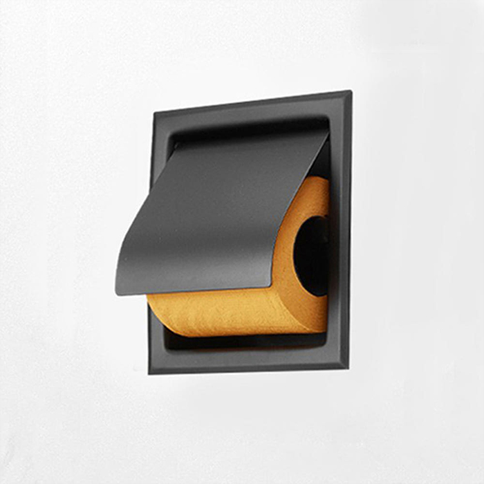 ST-A8079B 매립 매립형 무광 블랙 검정 스텐 욕실 화장실 휴지걸이