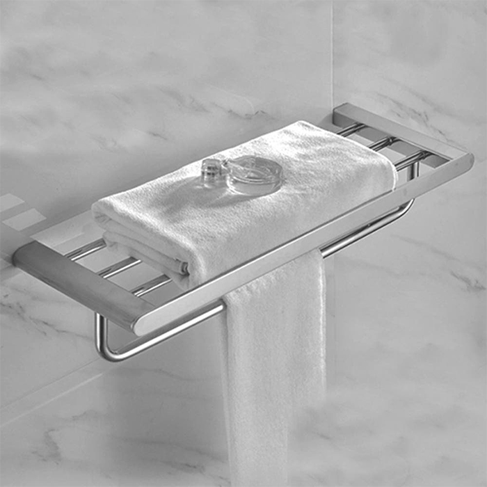 ST-A8200NB 무광 니켈 304SUS 스텐 욕실 화장실 2중 2단 수건선반