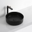 ST-L499B 무광 매트 블랙 검정색 원형 심플한 탑볼 탑카운타 세면대 세면기