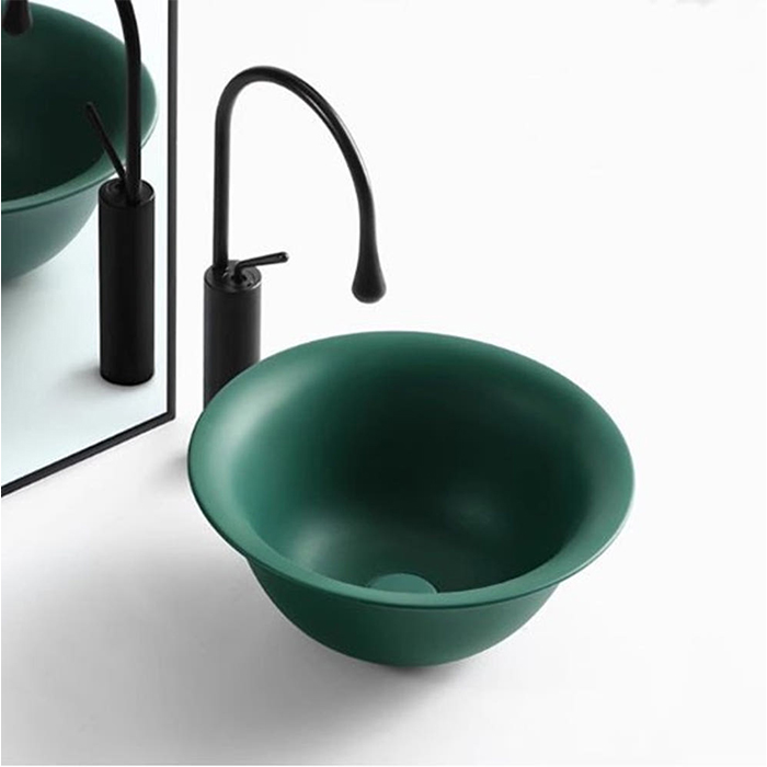 ST-L1174 Dark green 무광 다크그린 진그린 카키색 탑볼 탑카운타 세면대 세면기