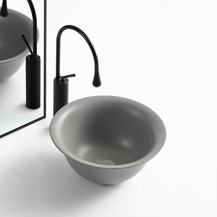 ST-L1174 Matt gray 무광 매트 그레이 쥐색 탑볼 탑카운타 세면대 세면기