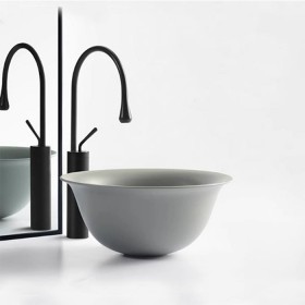 ST-L1174 Matt gray 무광 매트 그레이 쥐색 탑볼 탑카운타 세면대 세면기