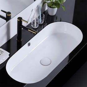 ST-L070U 대형 라운드 언더볼 언더카운타 매립 세면대 세면기