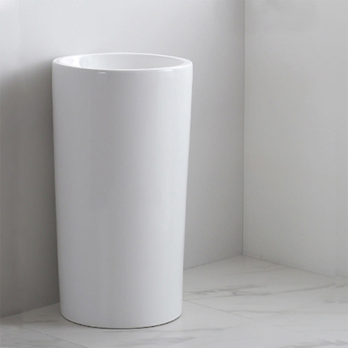 ST-L6006A 원형 무타공 스탠딩 스탠드 프리스탠딩 세면기 세면대