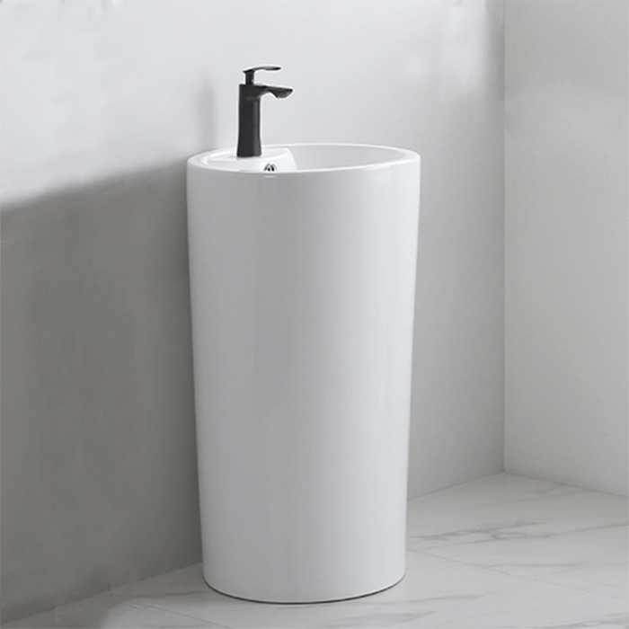 ST-L6006H 원형 스탠딩 스탠드 프리스탠딩 세면기 세면대