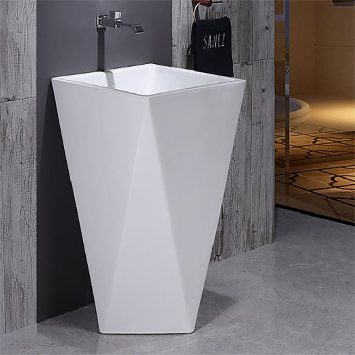 ST-L6003A 마름모 다이아 무타공 스탠딩 스탠드 프리스탠딩 세면기 세면대