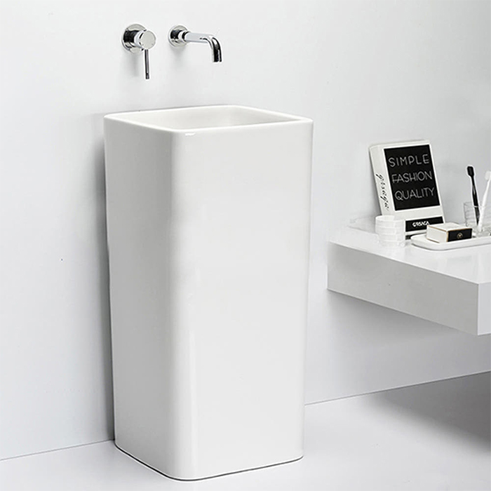 ST-L6004A 사각 무타공 스탠딩 스탠드 프리스탠딩 세면기 세면대