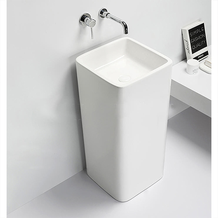 ST-L6004A 사각 무타공 스탠딩 스탠드 프리스탠딩 세면기 세면대