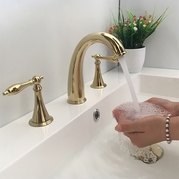 ST-03001G 골드 쓰리홀 매립수전