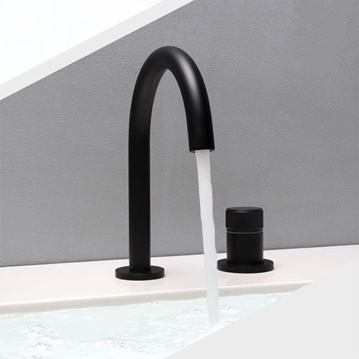 ST-02003B-무광블랙 투홀 매립수전