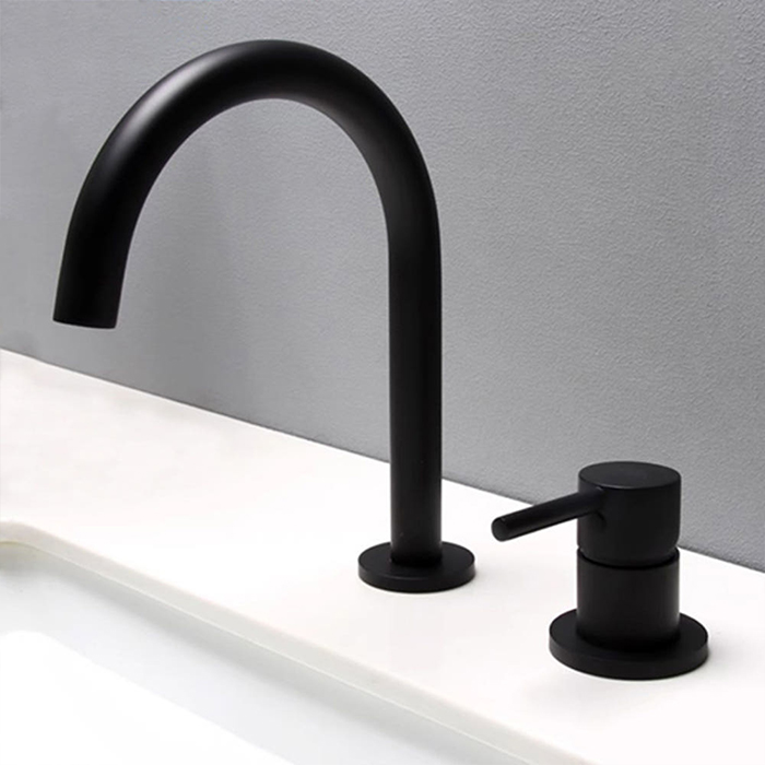 ST-02003B-무광블랙 투홀 매립수전