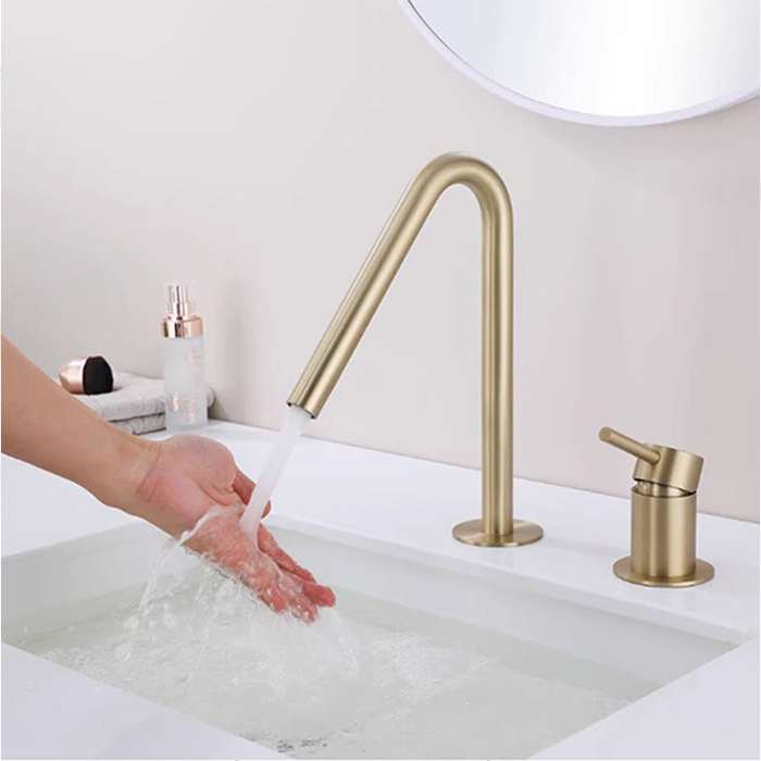 ST-02002BG-무광골드 투홀 매립수전