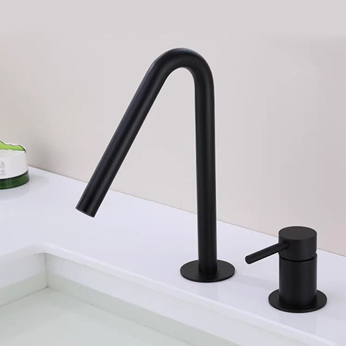 ST-02002B-무광블랙 투홀 매립수전