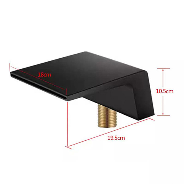 ST-03975B 매트 무광 블랙 대붙이 데크형 3홀 욕조 샤워 수전 수도꼭지