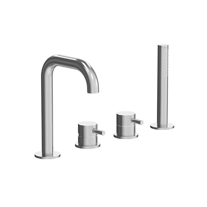 ST-Y8074N 니켈 무광 스텐 SUS304 4홀 데크형 욕조 샤워 수도꼭지 수전